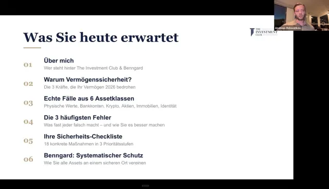 Vermögenssicherheit 2026 – Webinar